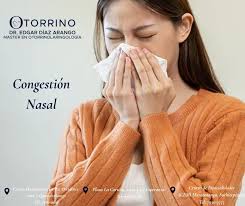 La congestión nasal se debe principalmente a cuadros de tipo alérgico. Los  síntomas incluyen dificultad para respirar por la nariz, flemas en  abundante cantidad. Si es persistente es necesario realizar una evaluación