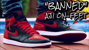 Bred Banned Air Jordan 1 On Feet Review Youtube