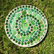 Beach Glass Rock Swirl Garden Stepping Stone Stepping Stones Diy Mosaic Stepping Stones Garden Stones