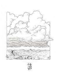 Horizon By Sirinkman Ink Pen Art Cloud Drawing Micron Pen Art
