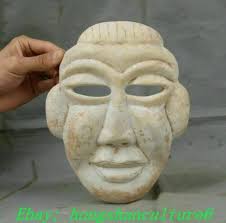 14.9'' Old Chinese Natural Xiu Green Jade Crane Animal Ruyi Statue  Sculpture