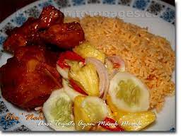 It is typically served with ayam masak. Resepi Nasi Tomato Ayam Masak Merah Azie Kitchen Copd Blog V