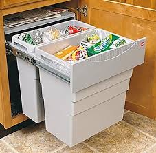 Amazon Com Double Easy Cargo 13 Gallon Pull Out Waste Bin Gateway Hafele Trash And Recycling Bin Face Frame Cabinets