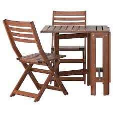 Applaro Table 2 Folding Chairs Outdoor Brown Tinted Ikea Outdoor Patio Furniture Ikea Outdoor Patio Furniture Sets
