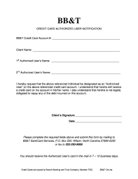 This is usually a straightforward process, with all the critical information points highlighted on the form. Bb T Add Authorized User Fill Out And Sign Printable Pdf Template Signnow