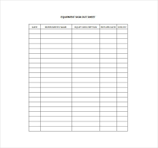 19 Sign Out Sheet Templates Free Sample Example Format Download Free Premium Templates