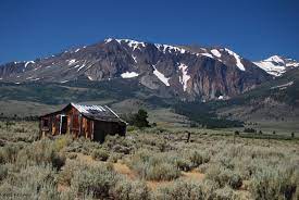 old cabin near june lake loop eastern sierras s caputo mountain scene sierra nevada june lake loop