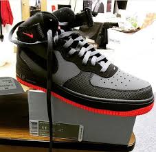 Black And Grey Air Force Ones Air Force One With A Red Bottom Sneakers Nike Sneakers Me Too Shoes