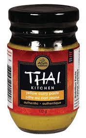 Thai yellow curries can be made with chicken, shrimp, pork, fish or vegetables and is usually eaten with steamed rice or round rice noodles known as khanom chin. Thai Kitchen Yellow Curry Paste Walmart Canada
