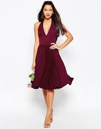 Asos Asos Wedding Drape Back Pleated Midi Dress Bridesmade Dresses Short Burgundy Bridesmaid Dresses Burgundy Bridesmaid Dresses