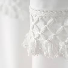 Greens and candles, wooden accessories and baskets, colorful tiles. Border Fringe Teen Shower Curtain Pottery Barn Teen