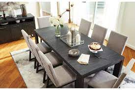 Gray and the dining room might seem like an unusual combination at first, but as you will see below, there are plenty of ways that the color can be used to picking a shade of gray for your dining room depends on a variety of factors, including the size of the space, the available natural light, and even. Bellvern Dining Table Ashley Furniture Homestore Grey Dining Tables Formal Dining Room Table Dinning Room Tables
