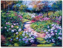 Trademark Global David Lloyd Glover Natures Garden Canvas Art 32 Nature Art Prints Fine Art Landscape Painting