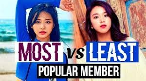 Most Vs Least Popular Member In Kpop Groups Bts Exo Blackpink Got7 Nct Twice And More Youtube