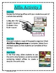 Affix Activity 3 Affixes Activities Activities Graphic Organizers