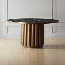 Shop the round oak dining tables for sale to have a fantastic kitchen experience. Cypher Black Marble Dining Table Reviews Cb2 Dining Table Marble Round Concrete Dining Table Concrete Dining Table