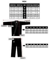 Bjj Gi Size Chart Rash Guards Sizes Atama Kimonos Size Chart