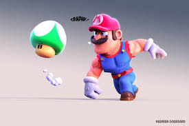 Mario On Steroids Hadrien Gouedard Super Mario Art Mario Mario Art