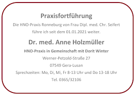 HNO-Gemeinschaftpraxis Dres. Dorit Winter & Anne Holzmüller