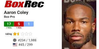 BoxRec: Aaron Coley