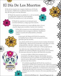 Printable Day Of The Dead Facts For Kids With Versions In Spanish And English By Span Actividades Dia De Muertos Dia De Los Muertos Dia De Los Fieles Difuntos
