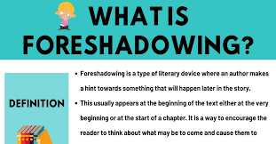 High quality term paper writing service, professional research papers writing services and expert writers are the core of our services. Foreshadowing Definition Examples Of Foreshadowing In Conversation And Literature 7esl