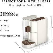 Nespresso coffee maker and espresso machine. Buy K Fee Twins Ii Verismo Compatible Single Serve Coffee Espresso Machine White Bronze Online In Chile B07xzh6w1b