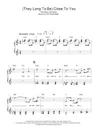 They Long To Be Close To You Sheet Music Carpenters Beginner Piano