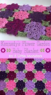 Beautiful crochet flower blanket pattern. 5 Little Monsters Kennedy S Flower Garden Blanket