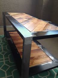 Items Similar To Industrial Rustic Coffee Table Reclaimed From Salvaged Wood And Metal On Etsy Mesas Madera Y Hierro Muebles De Metal Muebles Hierro Y Madera