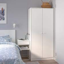 Kleiderschrank ikea brusali weiss spiegel doppeltur sehr. Kleppstad Schrank Mit 2 Turen Weiss 79x176 Cm Ikea Deutschland