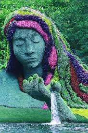 I'm going to keep putting out positive vibes. This is the Earth goddess  from the botanical gardens