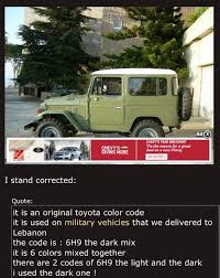 Toyota Landcruiser Fj40 Lebanon Armed Forces Color Green