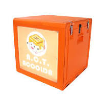 New Style LED FRP Plastic Insulated Cooler Box Thermal Motorcycle Food Delivery Box