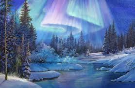 How do you paint a tree with acrylic? Northern Lights Painting By Vitaly Dudarenko Saatchi Art