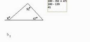 An isosceles triangle has two angles that are equal to each other. How To Find A Missing Angle Inside Of A Triangle Math Wonderhowto