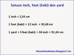 Kalau untuk mengukur diameter lingkaran maka menggunakan ukuran cm, kalau untuk pipa bisa dim dan atau inch. 1 Kaki Berapa Inci
