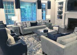 Consider a wide range of gray paint colors to. Navy Blue And Gray Decor Blue Living Room Decor Living Room Decor Gray Navy Living Rooms