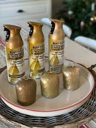 Christmas Deck Favorite Gold Spray Paint Dreaming Of Homemaking Best Gold Spray Paint Gold Spray Paint Spray Paint Furniture