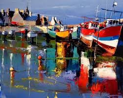 Les Photos De Bretagne Paysages Roscoff Boat Painting Boat Art Mediterranean Paintings
