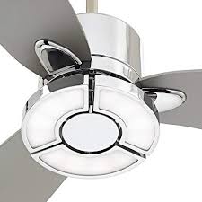 The fabric diffuser would work so well when adding a shade to a ceiling fan as you did in your den, if you can find the room to take it down later. 56 Vengeance Modern Contemporary 3 Blade Ceiling Fan With Light Led Remote Control Chrome Silver White Diffuser For House Bedroom Living Room Home Kitchen Dining Office Family Possini Euro Design Pricepulse