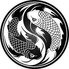 Black And White Koi Black And White Yin Yang Koi Fish By Jeff Bartels Yin Yang Koi Yin Yang Art Yin Yang Tattoos