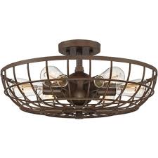 They are flush mount, chandelier, pendant, fans with lights, track lights and others. Franklin Iron Works Rustic Farmhouse Ceiling Light Semi Flush Mount Fixture Oiled Bronze 18 Wide 6 Light Open Basket Cage Bedroom Target