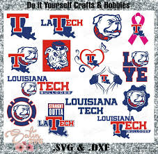 Uses the roadgeek 2005 fonts. La Tech Bulldogs Louisiana Tech University New Custom Designs Svg Files Cricut Silhouette Studio Digital Cut Files Infusible Ink