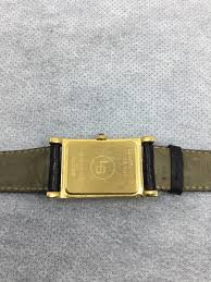 Vtg Laura Bacoccoli Milano Stainless Steel Back 3 Micron GP Leather Band  Watch