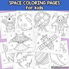 All waiting to be explored! Space Coloring Pages For Kids Itsybitsyfun Com