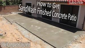 This tool helps streamline the entire process and also drastically reduces the potentially harmful effects of airborne particles like silica dust. How To Get A Sandwash Finished Concrete Patio Youtube