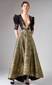Black And Gold Dresses For Women Edward Arsouni Fw0322 Black Gold Front Dress Fashion Haute Couture Fashion Designer Dresses