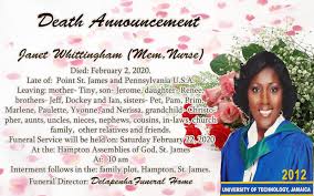 Check spelling or type a new query. Death Announcement Janet Delapenha Funeral Home Facebook