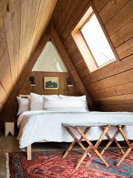An A Frame Rental In The Redwoods So Stunning It Was Worth Breaking A Lease For A Frame House A Frame Cabin Cabin Interiors